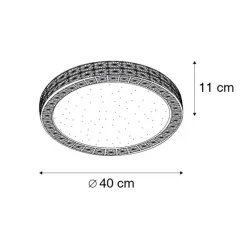 Retro plafondlamp helder wit - Roda