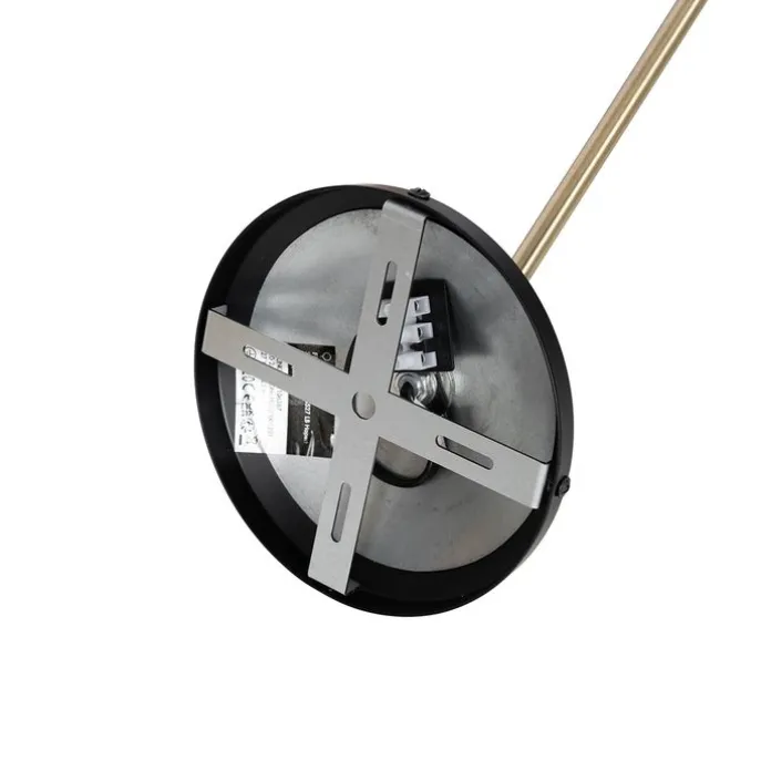 Retro plafondlamp zwart met brons - Milou