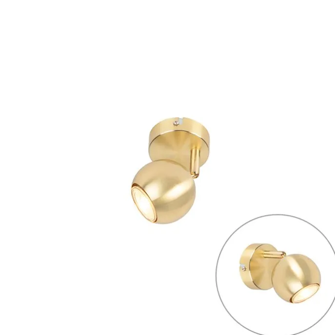 Retro plafondspot messing rond - Gissi