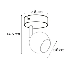 Retro plafondspot messing rond - Gissi