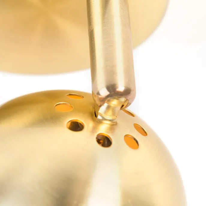 Retro plafondspot messing rond - Gissi