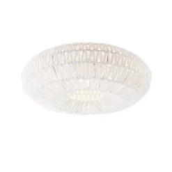 Retro plafonnière wit touw rond - Lina