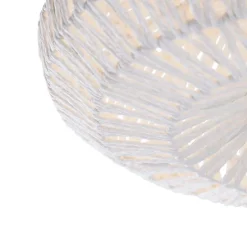 Retro plafonnière wit touw rond - Lina