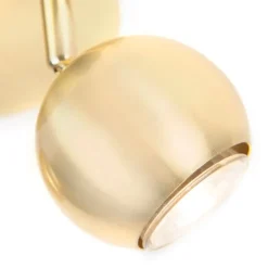 Retro ronde spot messing met plafondplaat 2-lichts - Gissi