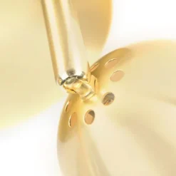 Retro ronde spot messing met plafondplaat 2-lichts - Gissi