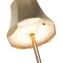 Retro tafellamp goud oplaadbaar IP44 - Granny