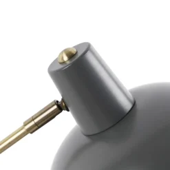 Retro tafellamp grijs met brons - Milou