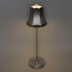 Retro tafellamp gunmetal oplaadbaar IP44 - Granny