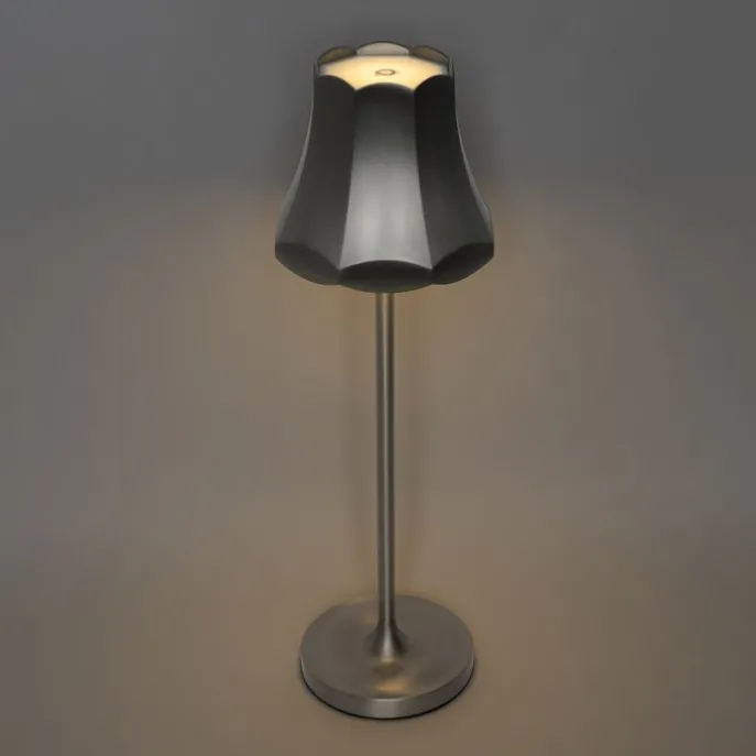 Retro tafellamp gunmetal oplaadbaar IP44 - Granny