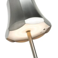 Retro tafellamp gunmetal oplaadbaar IP44 - Granny