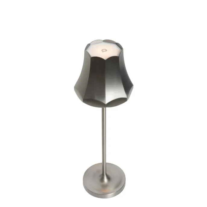 Retro tafellamp gunmetal oplaadbaar IP44 - Granny