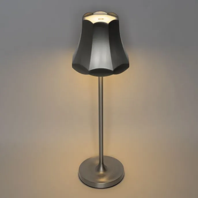 Retro tafellamp gunmetal oplaadbaar IP44 - Granny