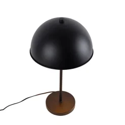 Retro tafellamp mushroom zwart met goud - Magnax