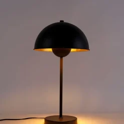 Retro tafellamp mushroom zwart met goud - Magnax