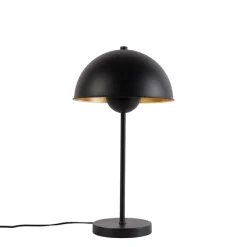 Retro tafellamp mushroom zwart met goud - Magnax
