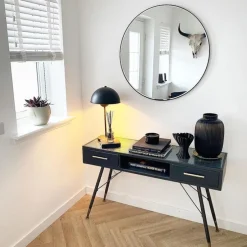 Retro tafellamp mushroom zwart met goud - Magnax