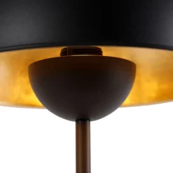 Retro tafellamp mushroom zwart met goud - Magnax