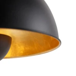 Retro tafellamp mushroom zwart met goud - Magnax