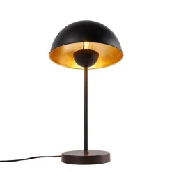 Retro tafellamp mushroom zwart met goud - Magnax