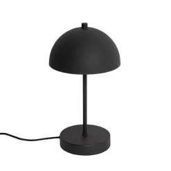 Retro tafellamp mushroom zwart met goud - Magnax Mini