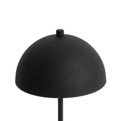Retro tafellamp mushroom zwart met goud - Magnax Mini
