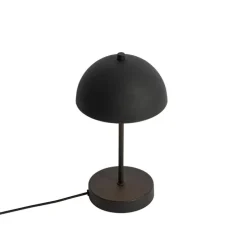 Retro tafellamp mushroom zwart met goud - Magnax Mini