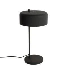 Retro tafellamp zwart met gouden binnenkant - Jinte