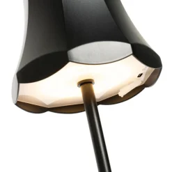 Retro tafellamp zwart oplaadbaar IP44 - Granny