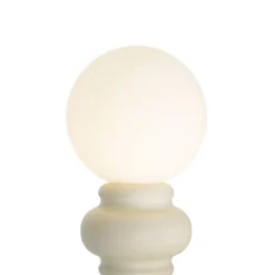 Retro vloerlamp beige met mat glas - Fedde