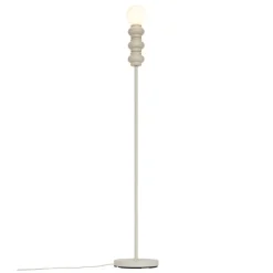 Retro vloerlamp beige met mat glas - Fedde