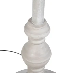 Retro vloerlamp grijs met roze Granny kap - Classico