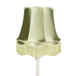 Retro vloerlamp grijs met groene Granny kap - Classico