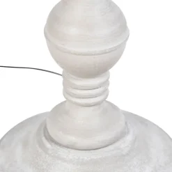 Retro vloerlamp grijs met groene Granny kap - Classico