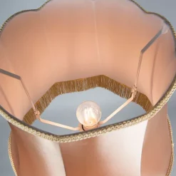 Retro vloerlamp messing met Granny kap goud 45 cm - Kaso