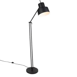 Retro vloerlamp zwart draai- en kantelbaar - Chappie