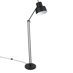 Retro vloerlamp zwart draai- en kantelbaar - Chappie