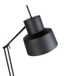 Retro vloerlamp zwart draai- en kantelbaar - Chappie