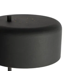 Retro vloerlamp zwart met gouden binnenkant - Jinte