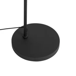 Retro vloerlamp zwart met gouden binnenkant - Jinte