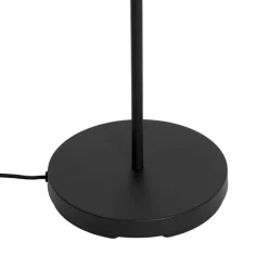 Retro vloerlamp zwart met helder glas - Eclipse