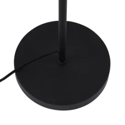 Retro vloerlamp zwart met brons glas - Bizle