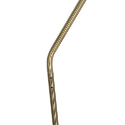 Retro vloerlamp zwart met brons - Milou