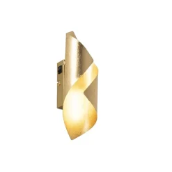 Retro wandlamp bladgoud incl. schakelaar - Belle