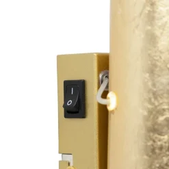 Retro wandlamp bladgoud incl. schakelaar - Belle