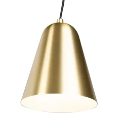 Retro wandlamp goud/messing met kap - Demi