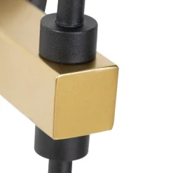 Retro wandlamp goud/messing met kap - Demi