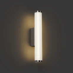 Retro wandlamp gunmetal 40cm incl. LED - Coco