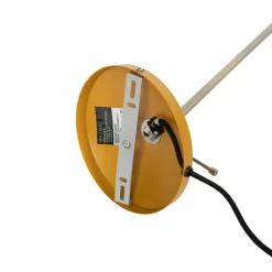 Retro wandlamp staal geel met brons - Milou