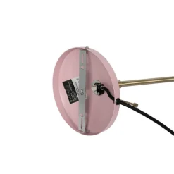 Retro wandlamp staal roze met brons - Milou