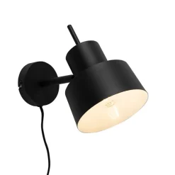 Retro wandlamp zwart draai- en kantelbaar - Chappie